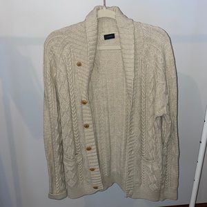 Men’s JCrew Cardigan with suede elbow pads